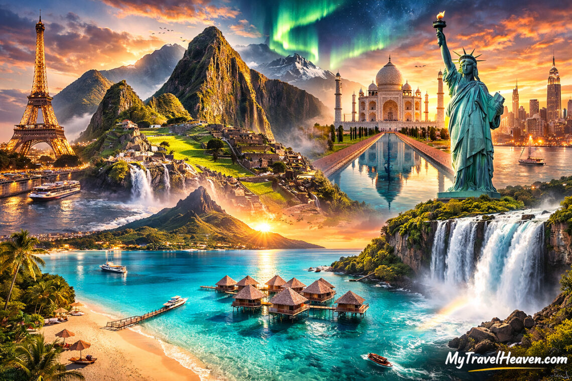 Best places to visit in the world featuring iconic cities, natural wonders, and cultural landmarks