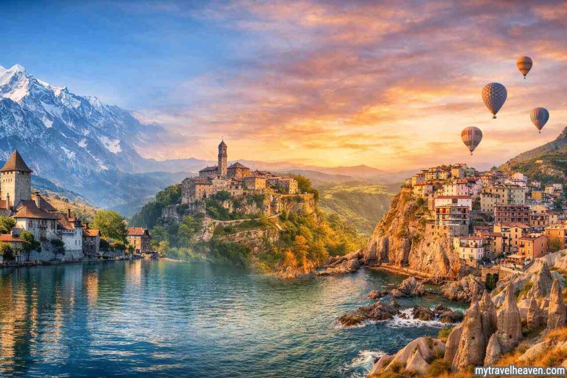 Hidden gems in Europe with villages, coastlines, and mountain landscapes