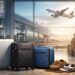 Carry-on suitcases for frequent flyers at airport terminal.