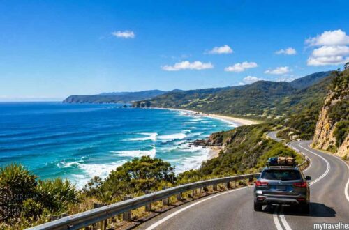 Australia East Coast road trip coastal highway view.