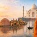 India travel guide with Taj Mahal and cultural landmarks.