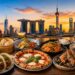 Best food cities for culinary travel with global dishes and skyline.