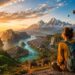 Traveler overlooking scenic landscapes during unexpected travel adventures.