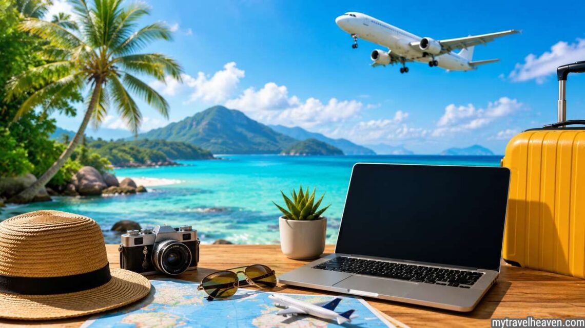 Best travel deal sites to follow in 2026 with flight and hotel savings displayed on a laptop screen.