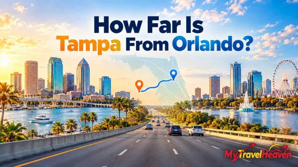 Tampa to Orlando distance and travel route across Florida
